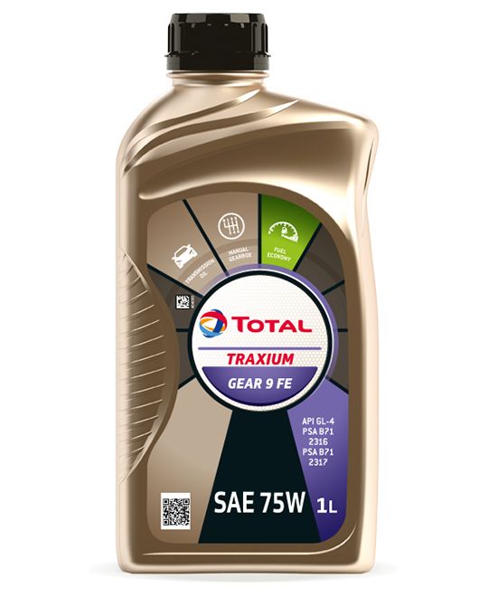 Масло трансмиссионное «Total» SAE 75W Traxium, GEAR 9 FE, 1 л