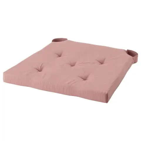 Подушка на стул «Ikea» Юстина, розовый, 204.912.43, 42/35х40х4 см