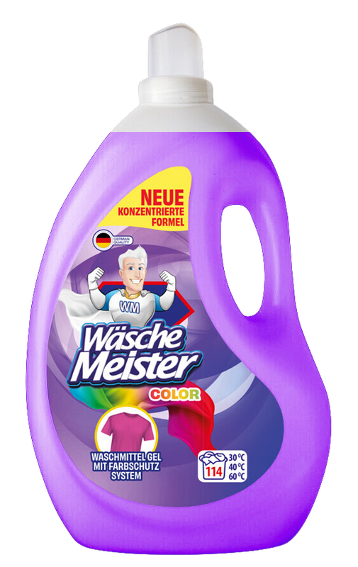 Гель для стирки цветного белья «Wasche Meister» Color, 4 л