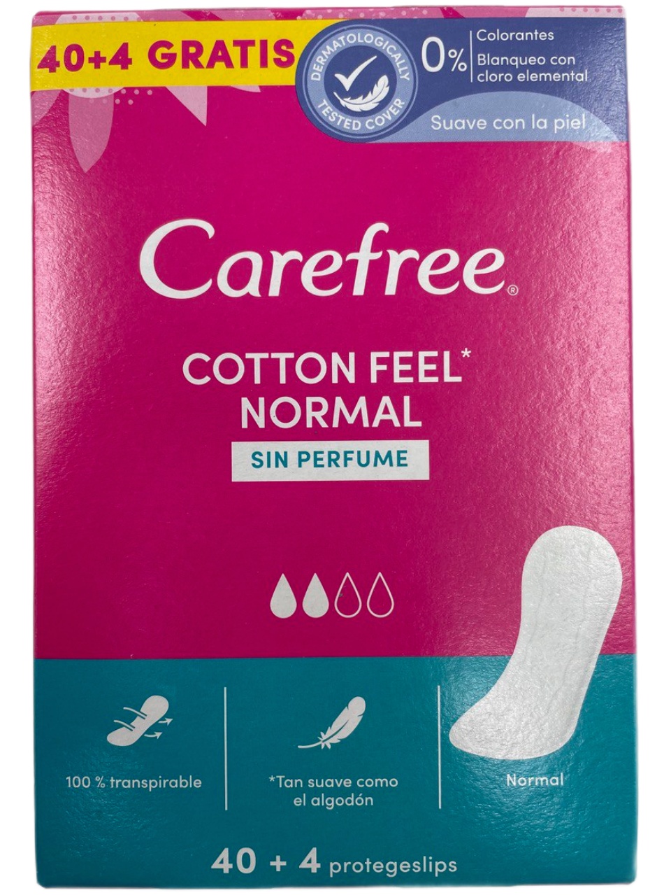 Прокладки ежедневные «Carefree» Cotton Feel Normal, без запаха, 44 шт