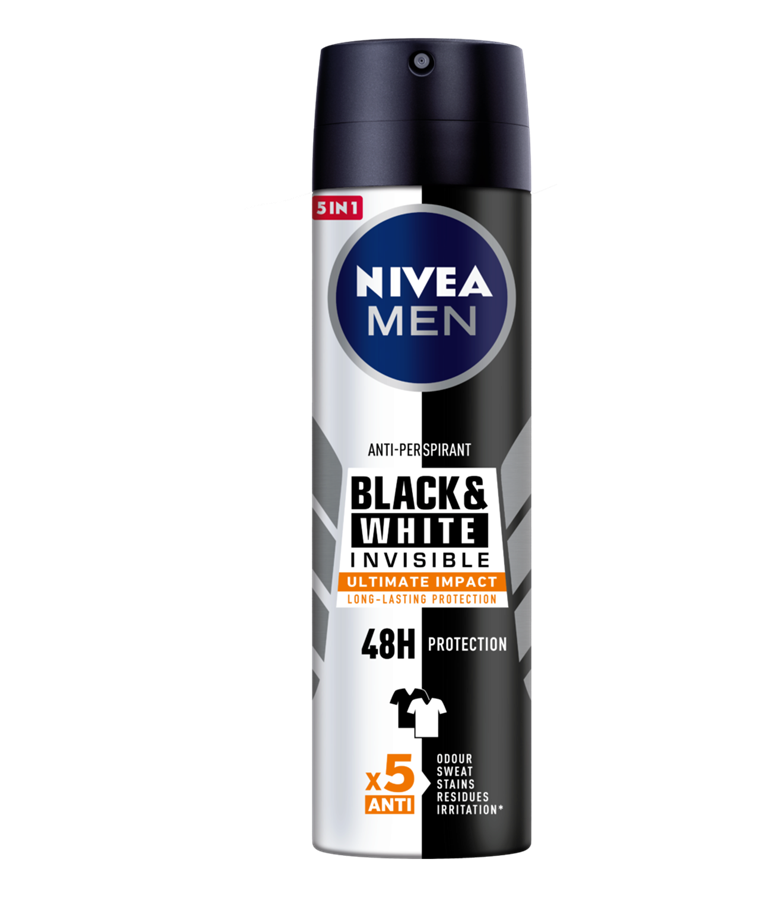 Антиперспирант-спрей «Nivea» Men, Utimate Impact, Invisible Black & White, 150 мл