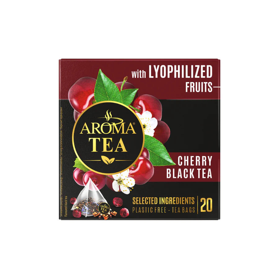 Чай черный «Aroma Tea» Лиофилизированная вишня, 20 пакетиков, 30 г