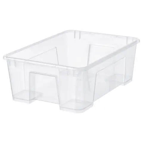 Коробка «Ikea» Samla, прозрачная, 39x28x14 см/11 л