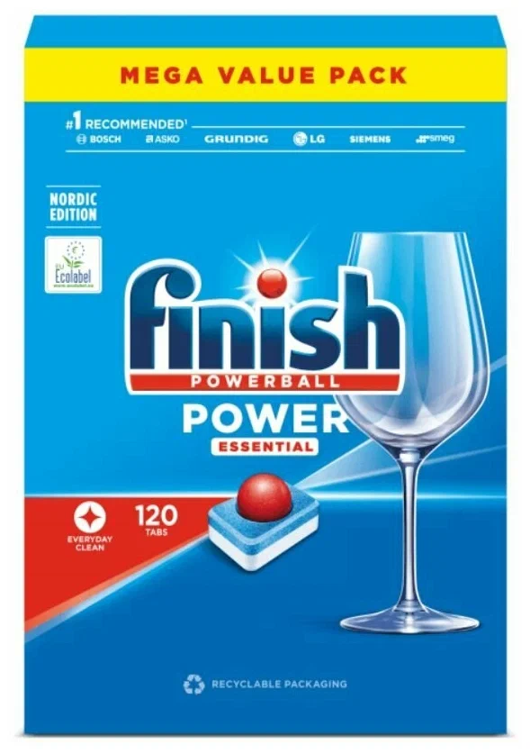 Таблетки для посудомоечной машины «Finish» Power Essential, 120 шт