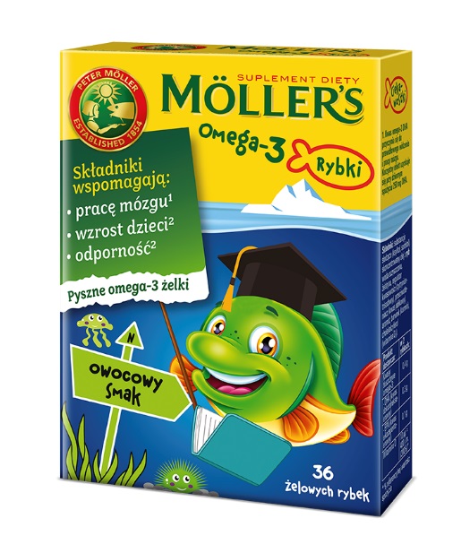 БАД «MOLLERS» Омега-3,с фруктовым вкусом, 36шт