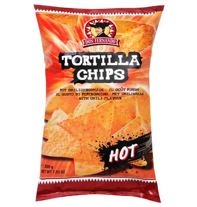 Чипсы кукурузные «Тortilla Chips» со вкусом чили, 200 г
