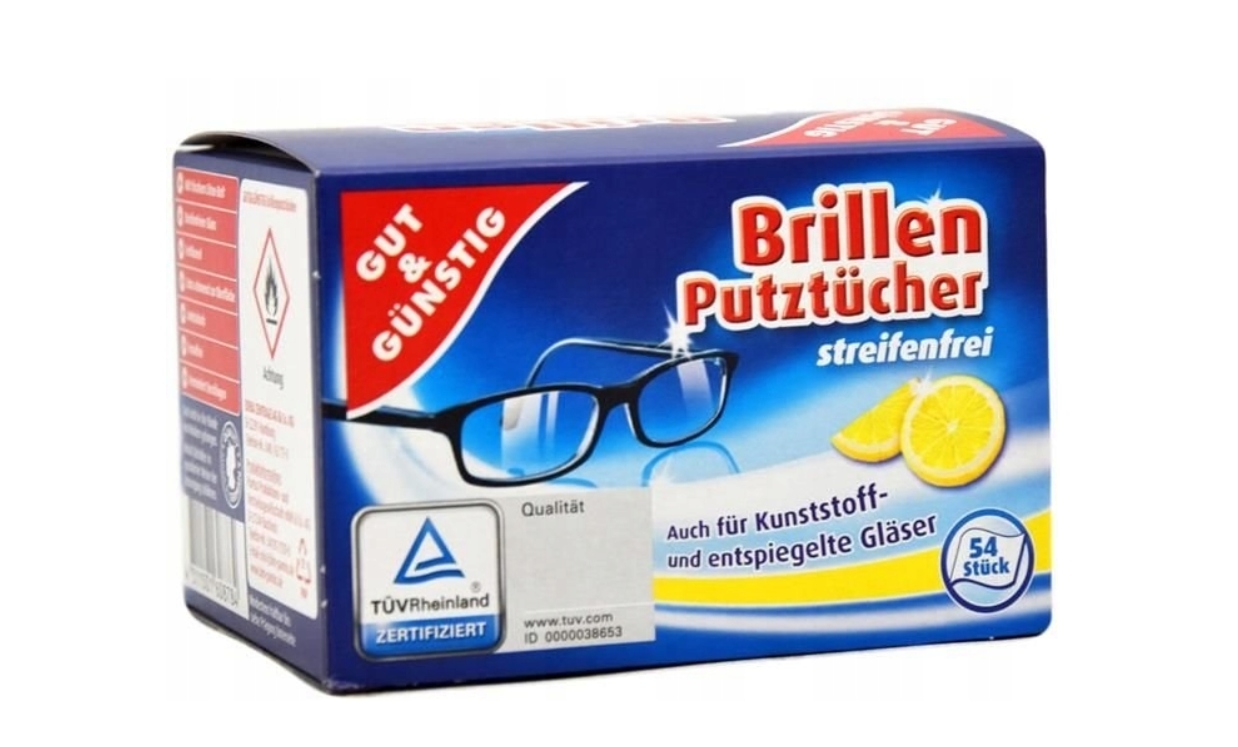 Влажные салфетки для очков «Gut&Gunstig» Brillen Putztucher, 54 шт