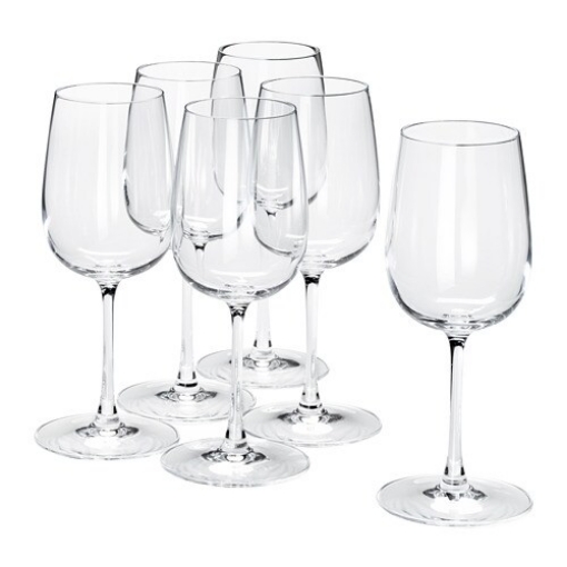 Бокал для белого вина «Ikea» Storsint, прозрачное стекло, 320 мл, 6 шт