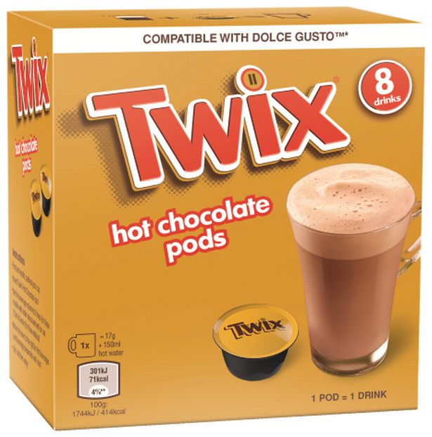 Капсулы для кофемашин «Twix» Горячий шоколад, 8x17 г