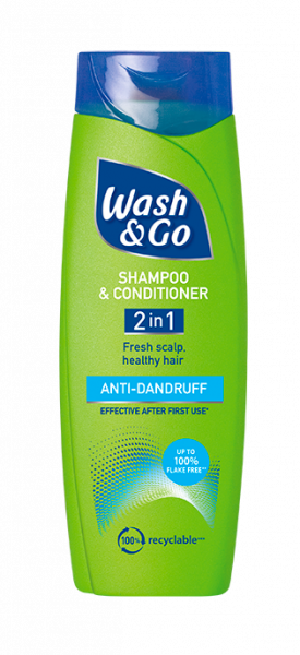 Шампунь «Wash & Go» Anti Dandruff,  2 in 1, 200 мл