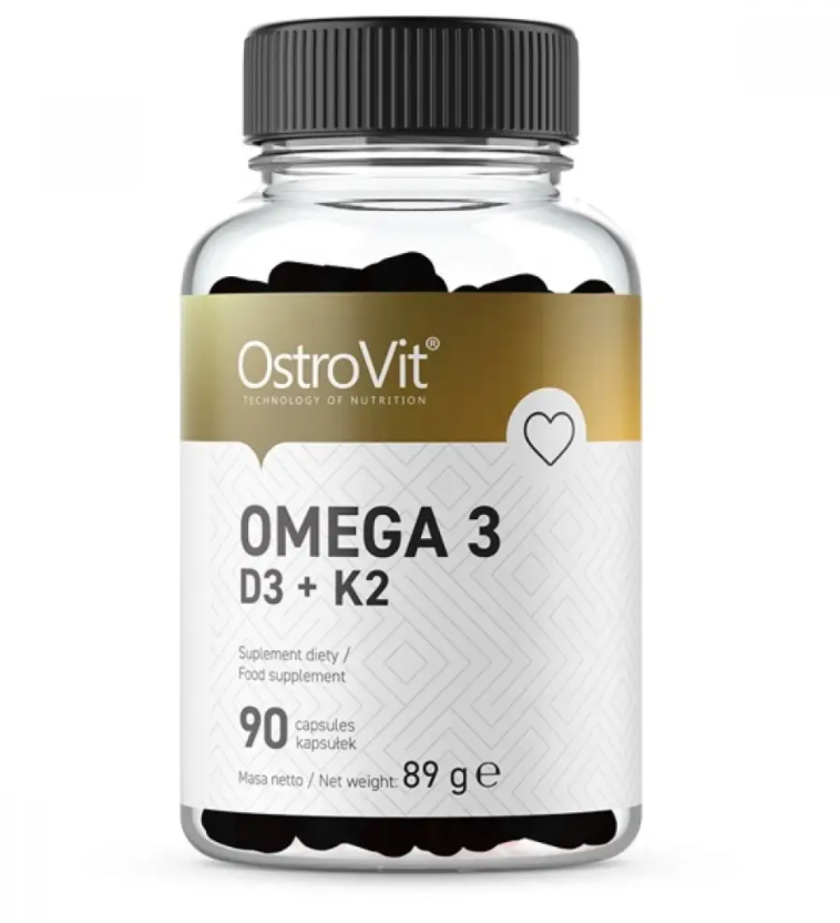 БАД «OstroVit» Omega 3 D3+K2, 90 капсул