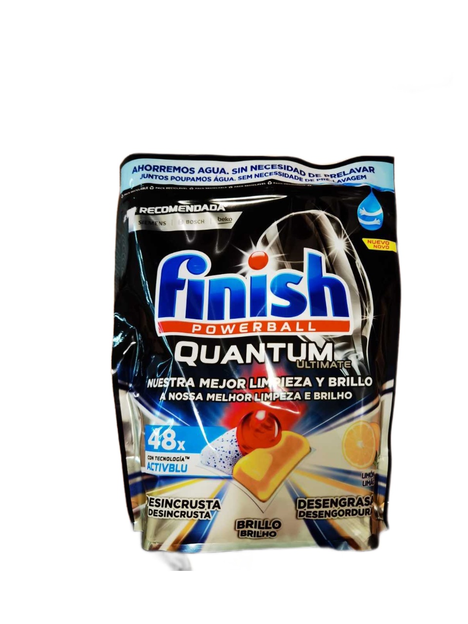 Капсулы для ПММ «Finish» PowerBall Quantum Ultimate, лимон, 48 шт