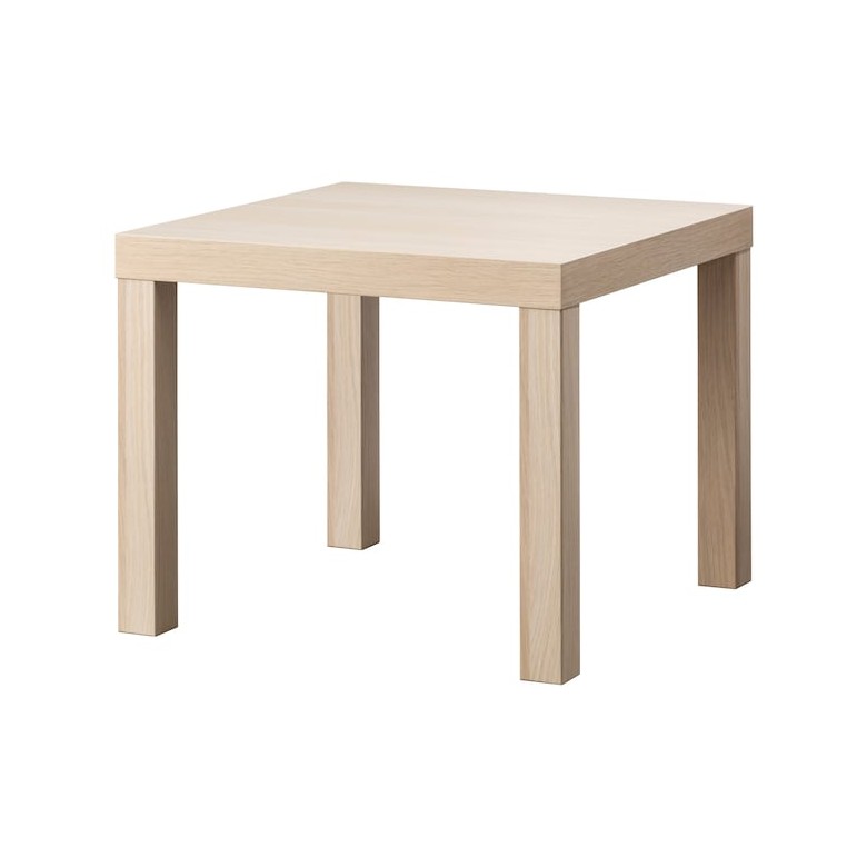 Придиванный столик «Ikea» под белый дуб, Лакк, 55х55 см, 703.190.28