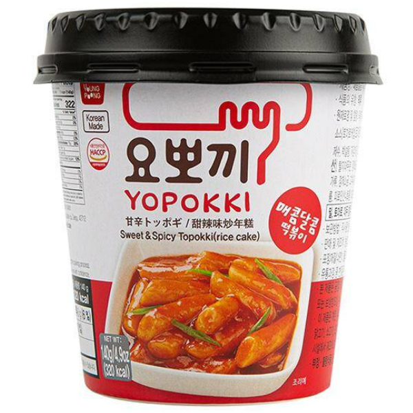 Клецки рисовые «Yopokki» Токпокки, с остро-сладким соусом, 140 гр