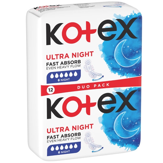 Прокладки гигиенические «Kotex» Ultra Night, 12 шт