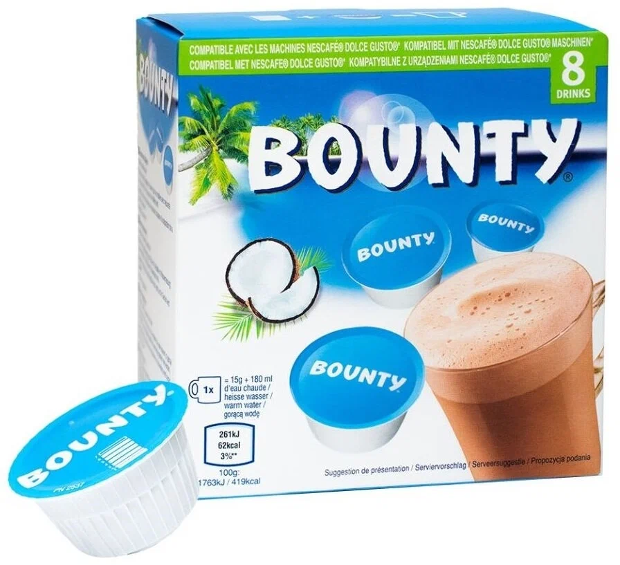 Капсулы для кофемашин «Bounty» Горячий шоколад, 8x15 г