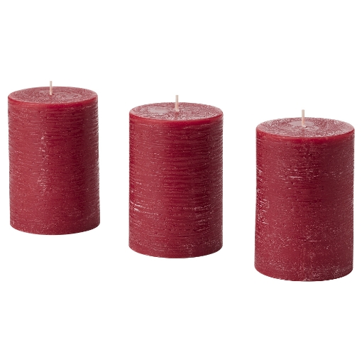 Свеча ароматическая блочная «Ikea» Stоrtskоn,  ягода/красная, 30 часов