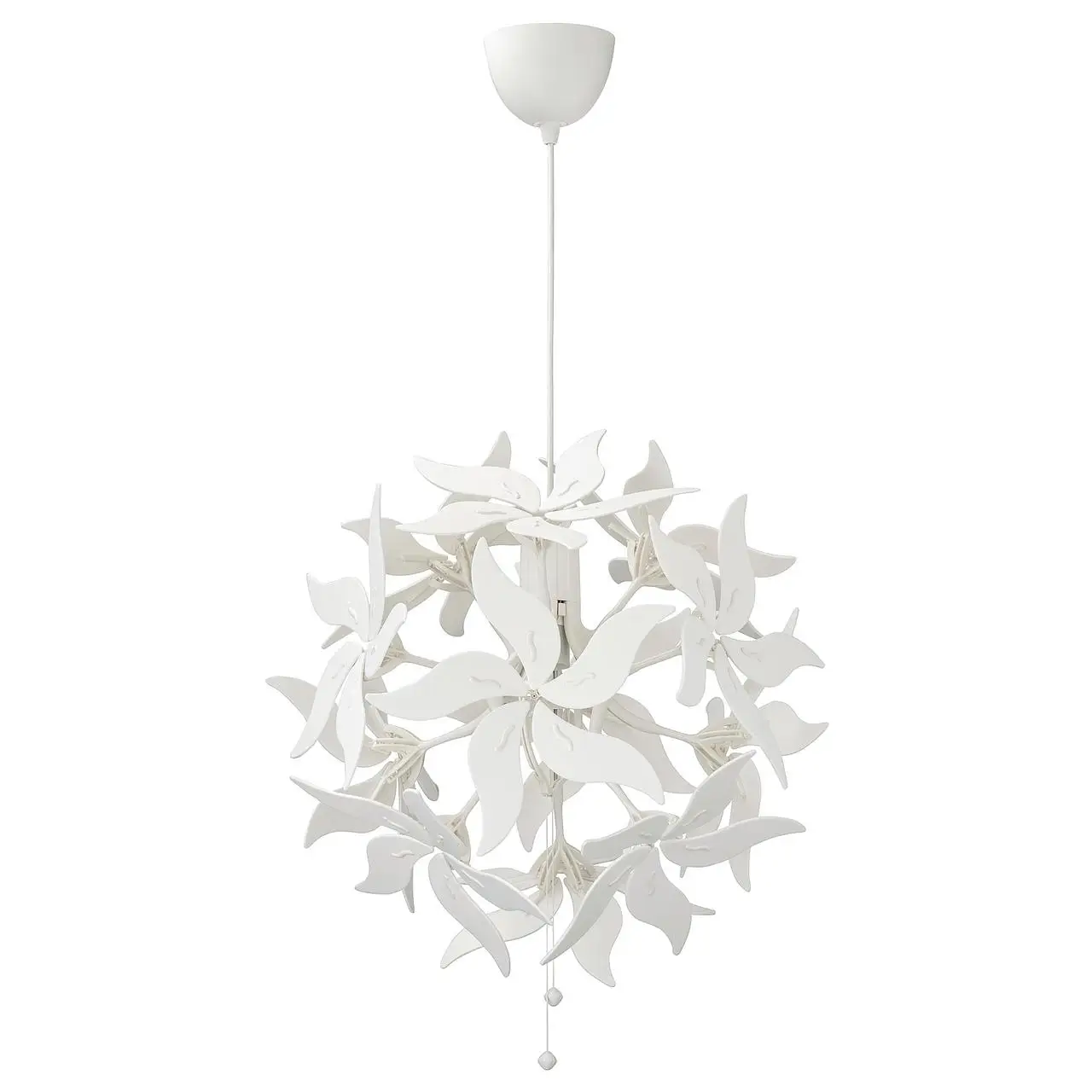 Светильник подвесной «Ikea» Ramsele, цветок/белый, 43 см