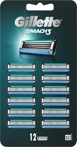 Сменные кассеты для бритья «Gillette» Mach 3, 12 шт