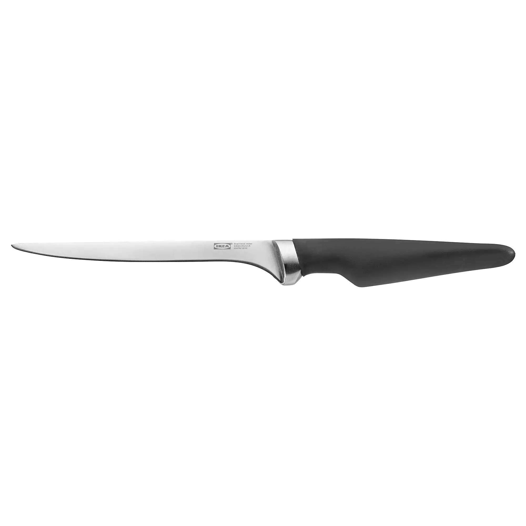 Нож филейный «Ikea» Vоrda, черный, 17 см