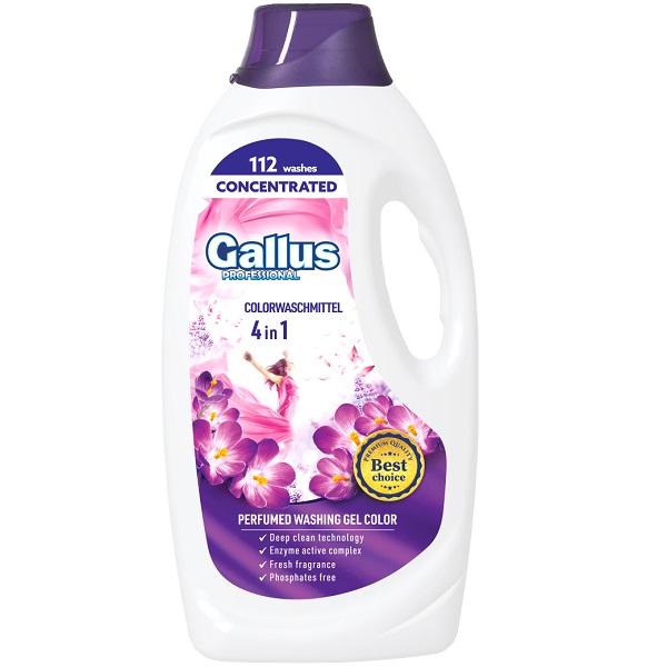 Гель «Gallus» Professional Perfumed Gel Color, 4 в 1, для цветного, 4.05 л